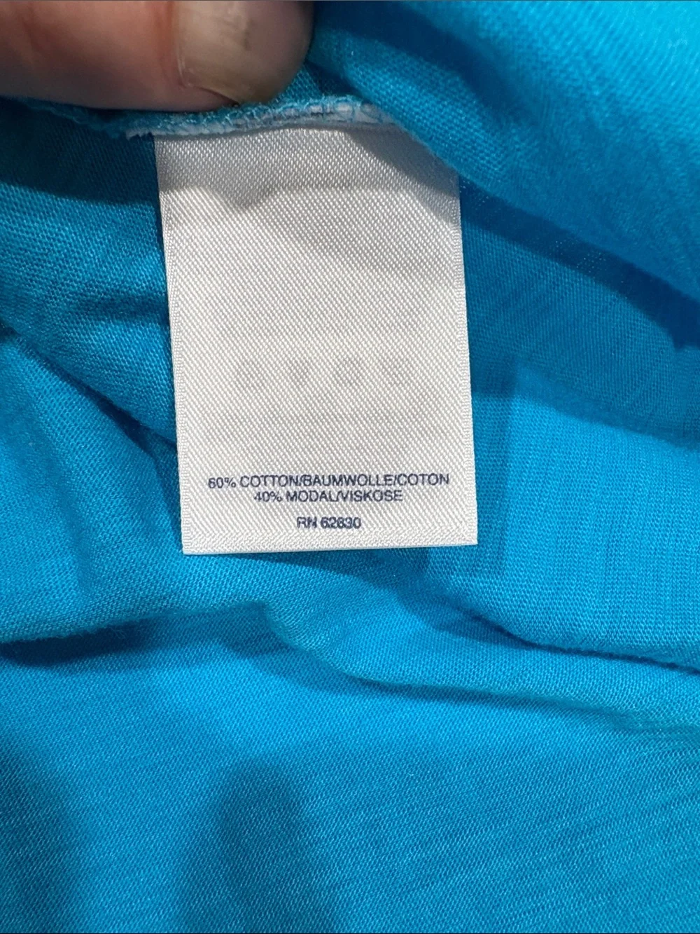 Lands' End Women’s Tees in Bright Turquoise and Deep Royal